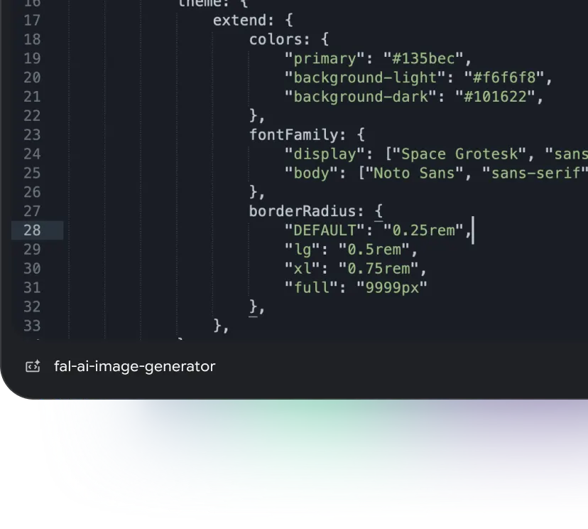 Real Stitch code export panel.